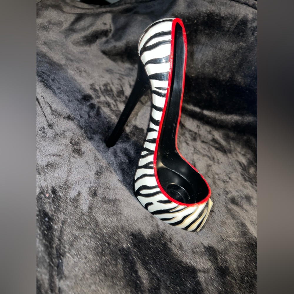 Zebra jewelry decor shoe